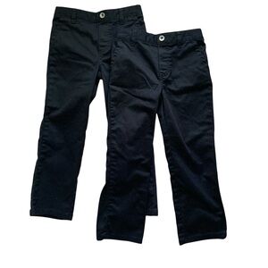 2 Girls’ French Toast Black Pull on Uniform Pants size 5